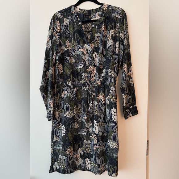 Ann Taylor Floral Print Button Long Sleeve Dress - Picture 1 of 4